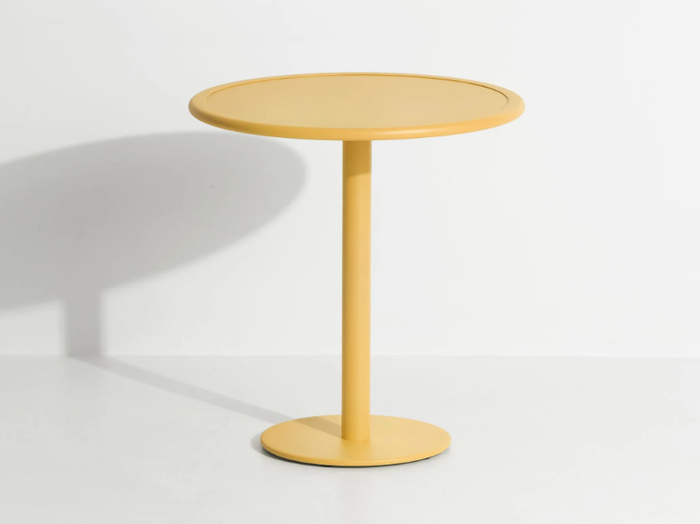 WEEK-END - Round powder coated aluminium garden table _ Petite Friture